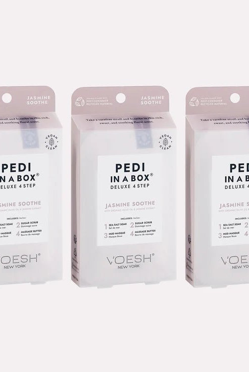 Rose & Lee Co Pedi in a Box Deluxe 4 Step, Jasmine Soothe Bath & Body