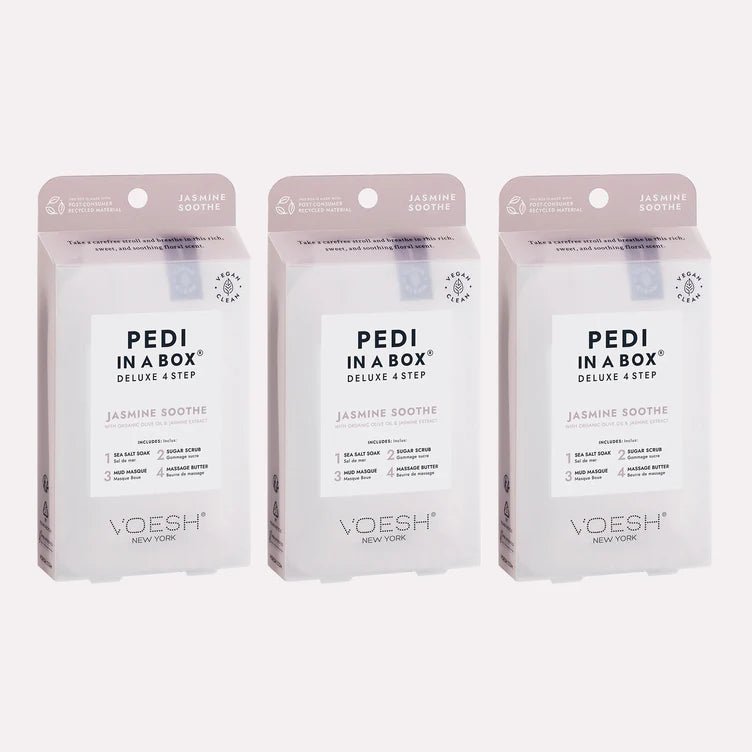 Rose & Lee Co Pedi in a Box Deluxe 4 Step, Jasmine Soothe Bath & Body