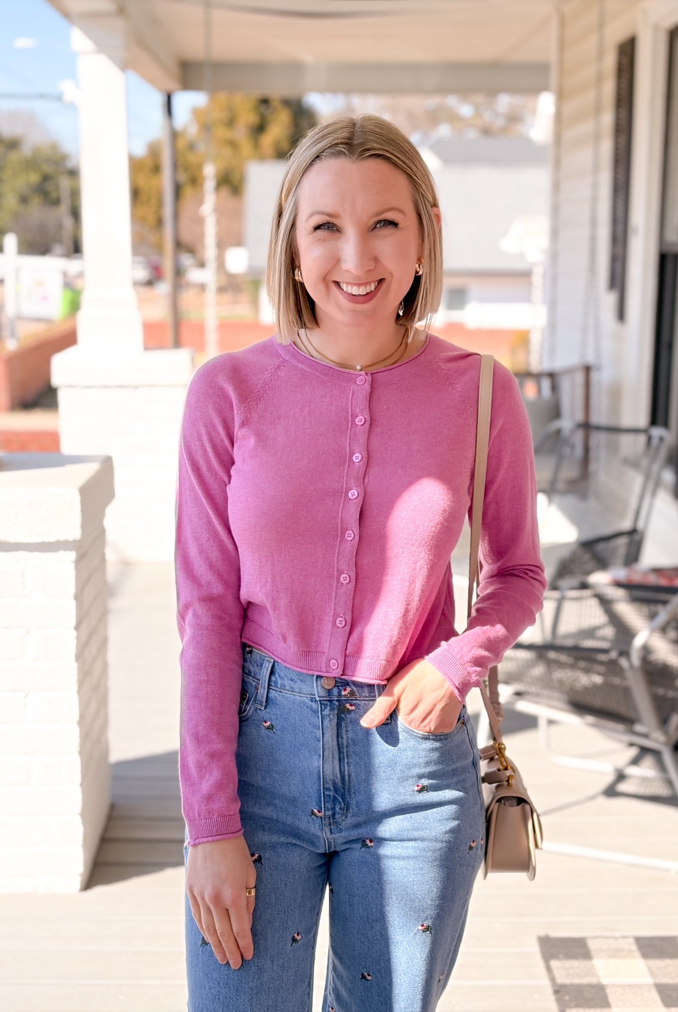 Perfect Layer Cardigan, Spanish Rose by Z Supply