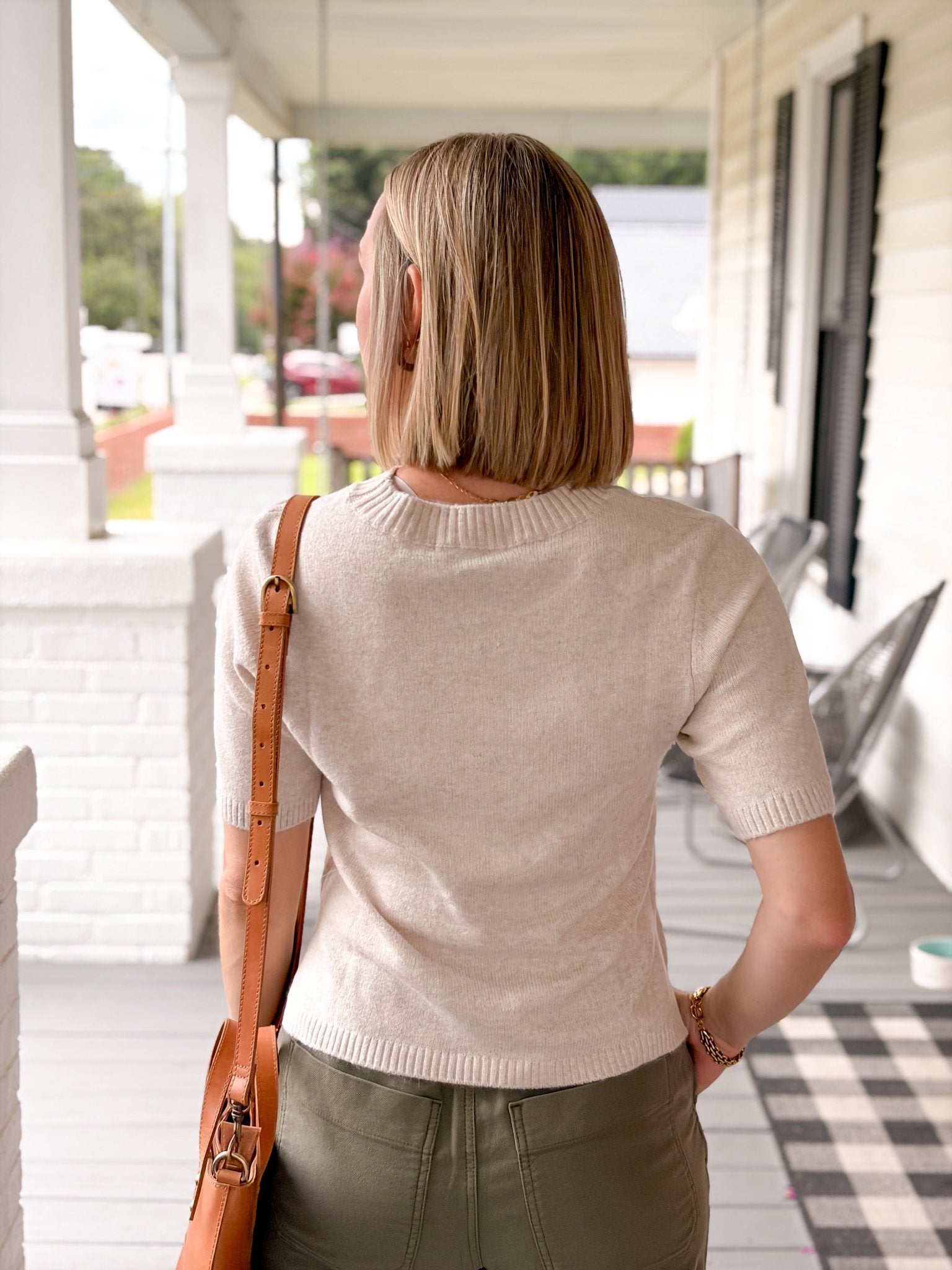 Rose & Lee Co Perfect Sweater Tee, Heather Dark Bone by Sanctuary short sleeve