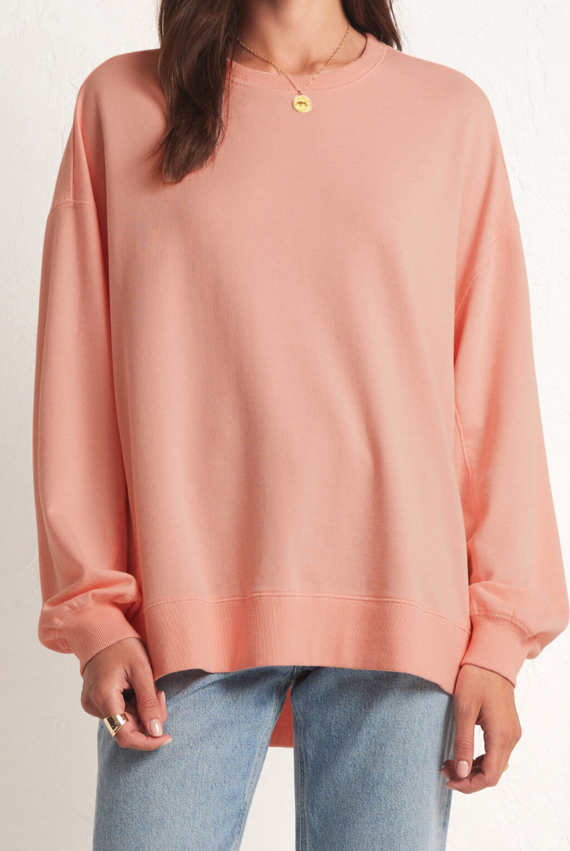 Pink Crewneck Sweatshirt Apex Ethical Boutique