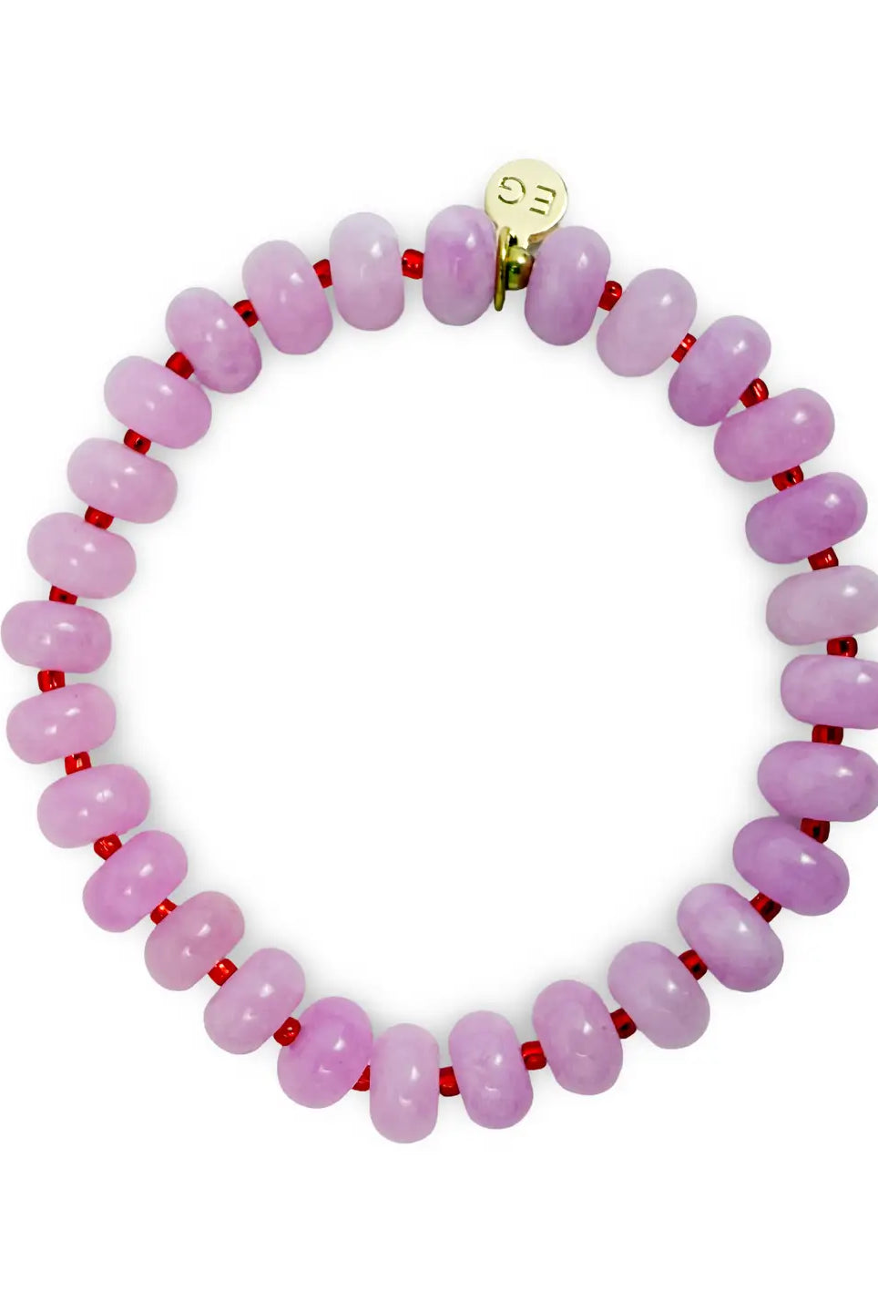 Rose & Lee Co Rondelle Gemstone Beaded Bracelet, Rose Pink Quartz Bracelets