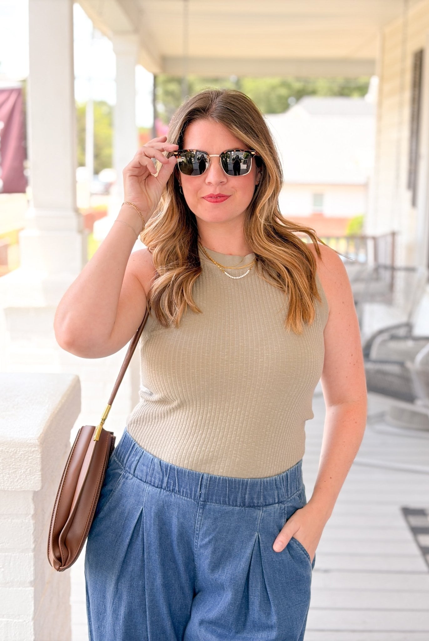 Rose & Lee Co Player Tank, Desert Taupe by Project Social T Tanks