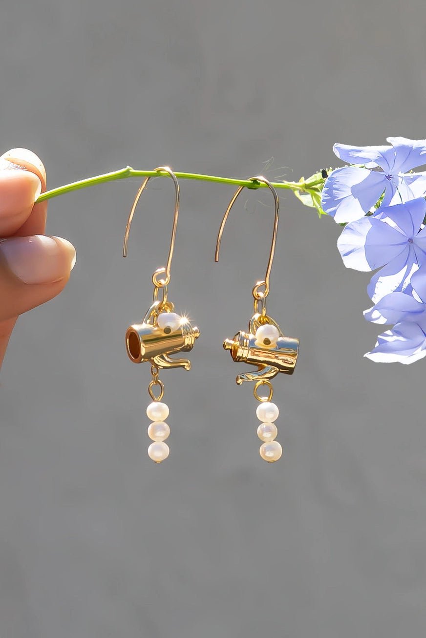 Rose & Lee Co Pour Over Earrings, 18K Gold Plated Earrings