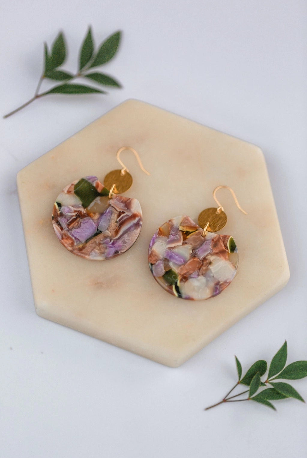Primrose Confetti Disc Earrings Apex Ethical Boutique