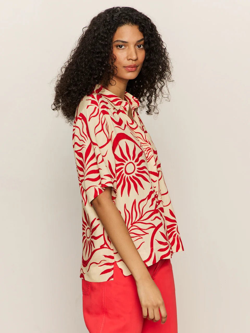 Rose & Lee Co Relaxed Vacation Shirt, Sunny Riviera by Sanctuary unknown