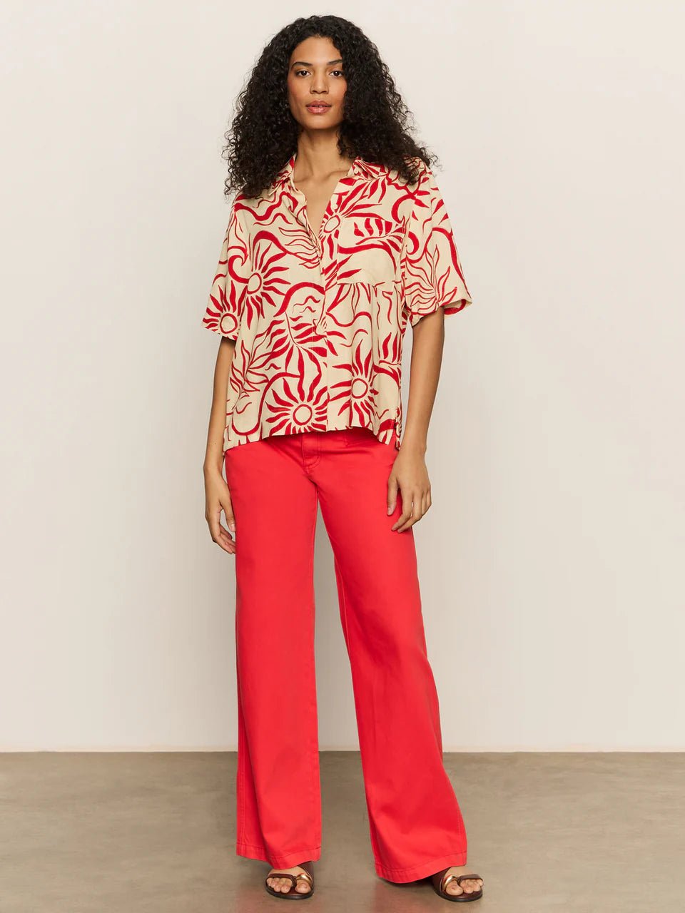 Rose & Lee Co Relaxed Vacation Shirt, Sunny Riviera by Sanctuary unknown