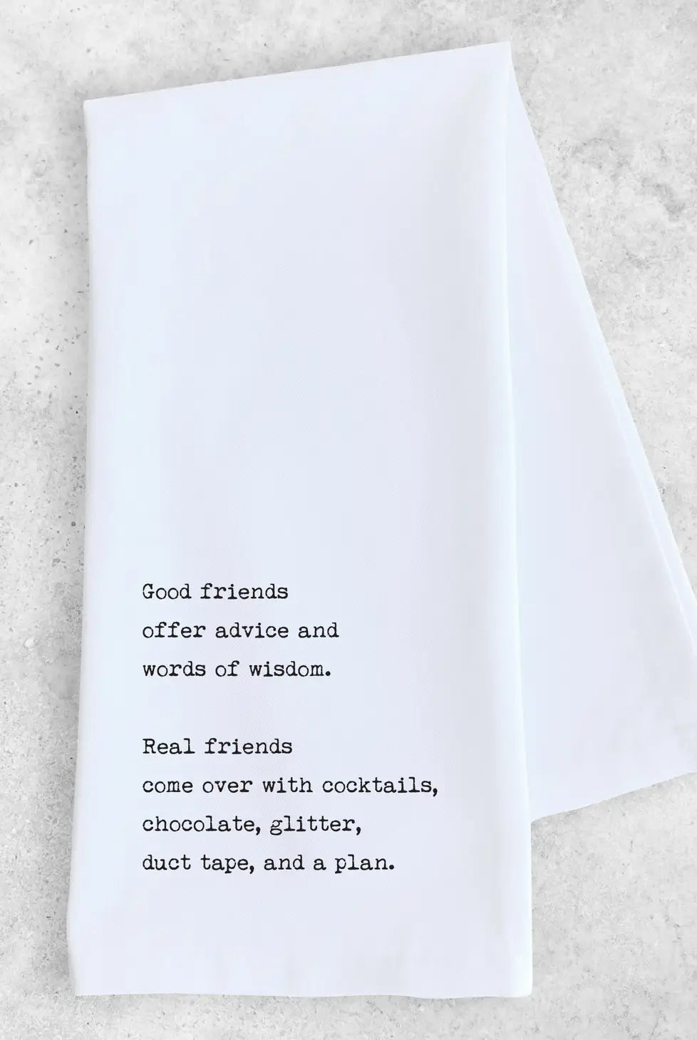 Rose & Lee Co Real Friends Tea Towel Home & Gifts