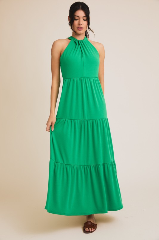Rebecca Dress in Green, Ethically Sourced Boutique in Apex NC