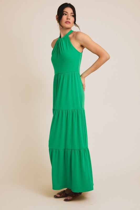 Rebecca Dress in Green, Ethically Sourced Boutique in Apex NC