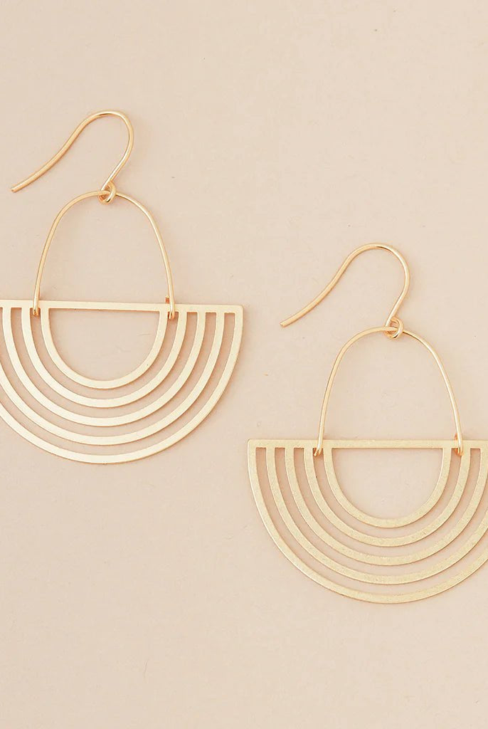 Rose & Lee Co Refined Earrings, Solar Rays/Gold Vermeil Earrings