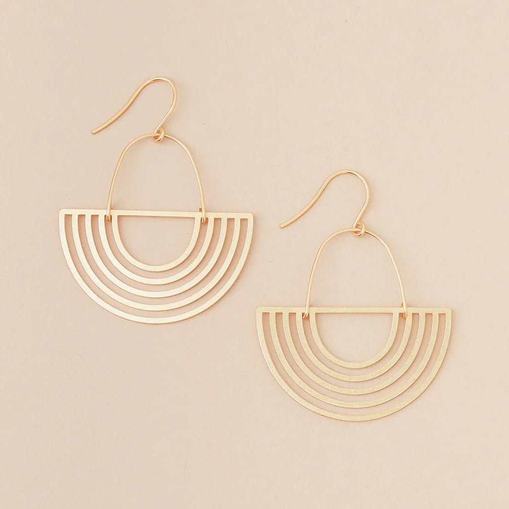 Rose & Lee Co Refined Earrings, Solar Rays/Gold Vermeil Earrings
