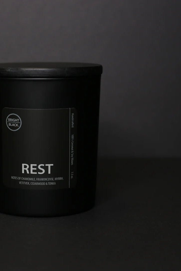 Rose & Lee Co Bright Black Candle, Rest Scent Candles