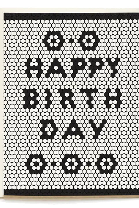 Rose & Lee Co Card, Retro Tile Birthday Stationery