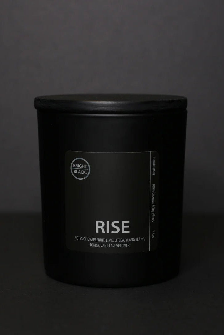 Rose & Lee Co Bright Black Candle, Rise Scent Candles