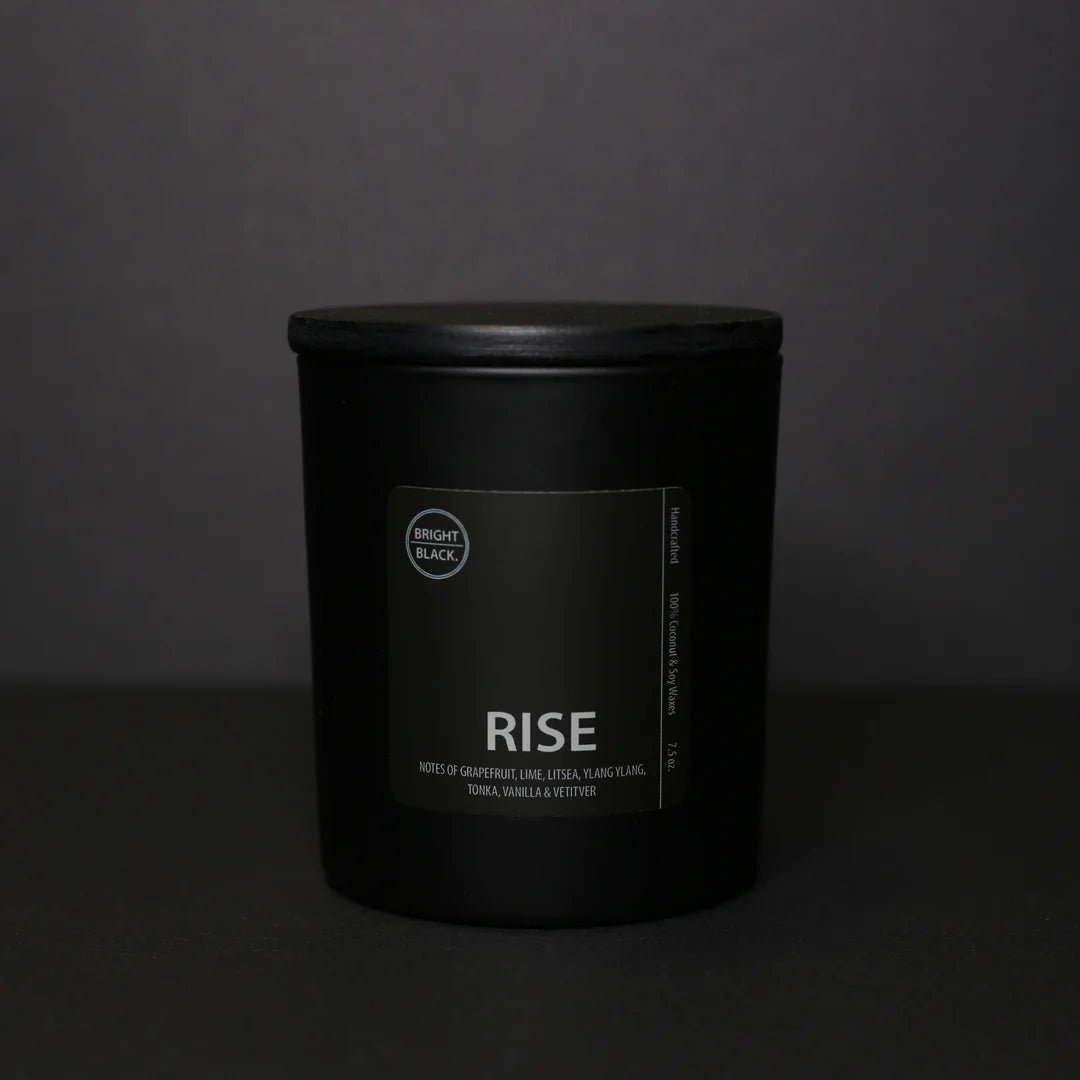 Rose & Lee Co Bright Black Candle, Rise Scent Candles