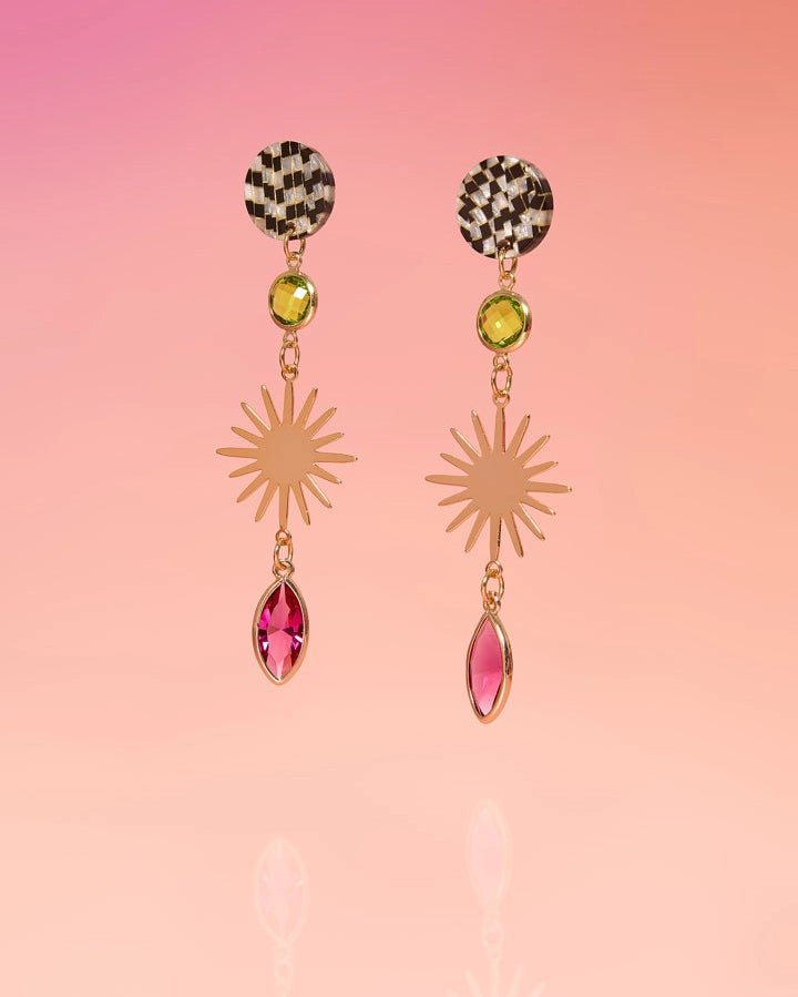 Rose & Lee Co Riza Edgy Dangle Earrings Earrings