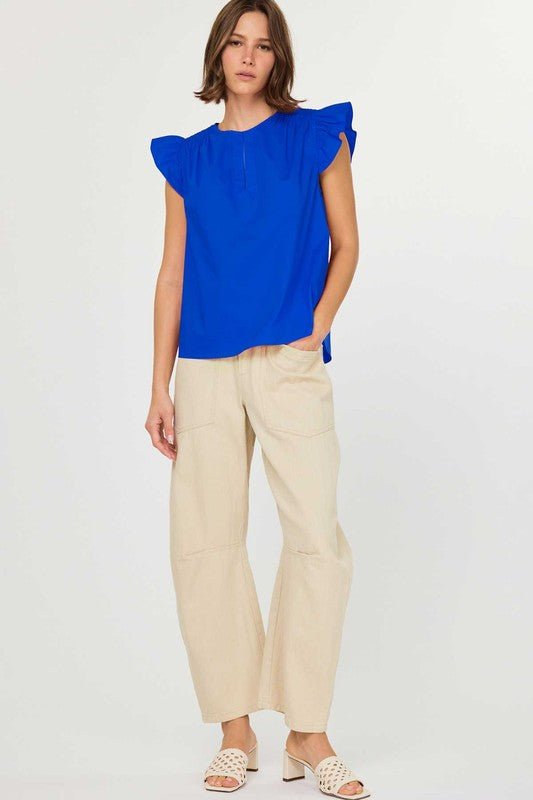 Rose & Lee Co Desmond Top, Blue unknown