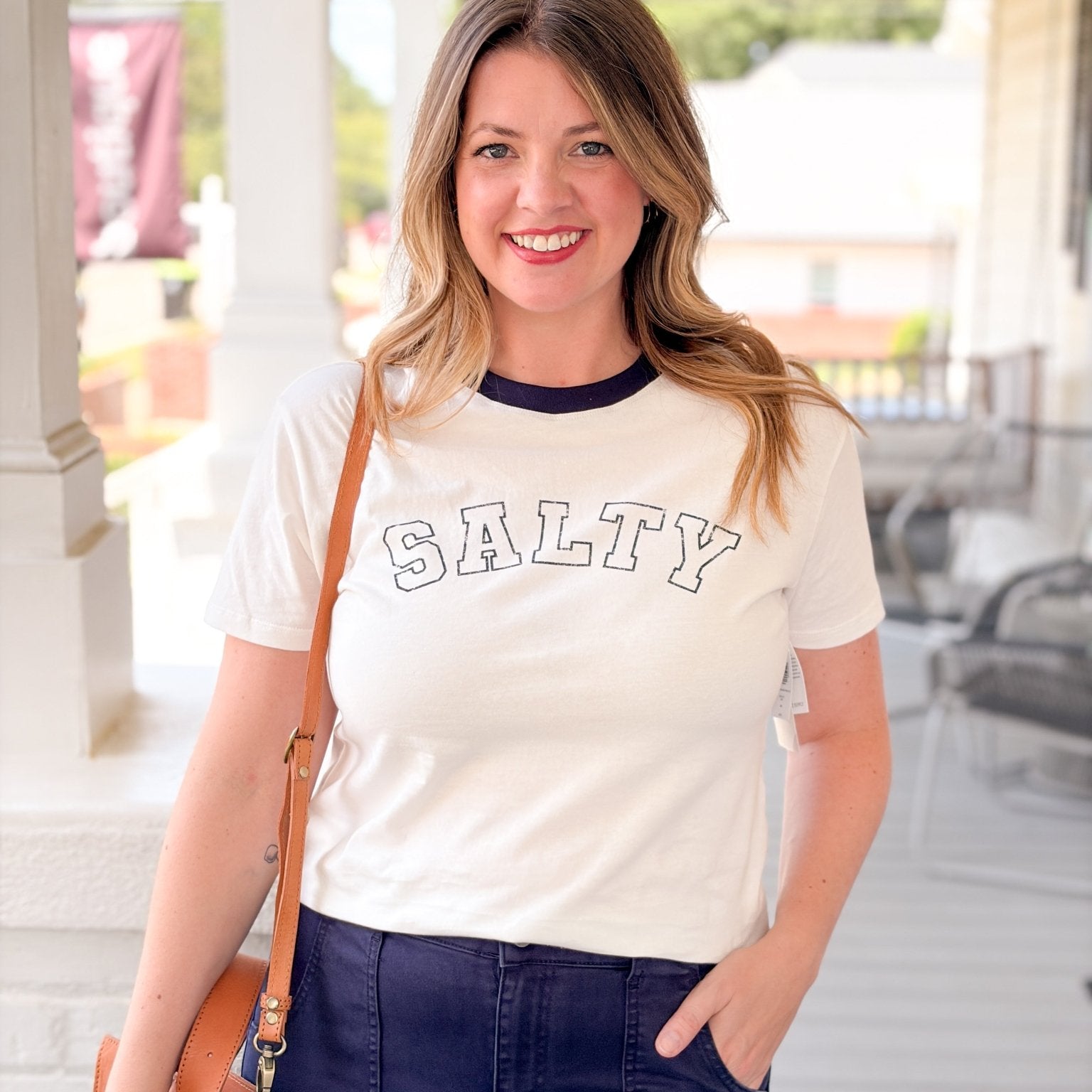 Rose & Lee Co Salty Tee, Sea Salt by Z Supply short sleeve