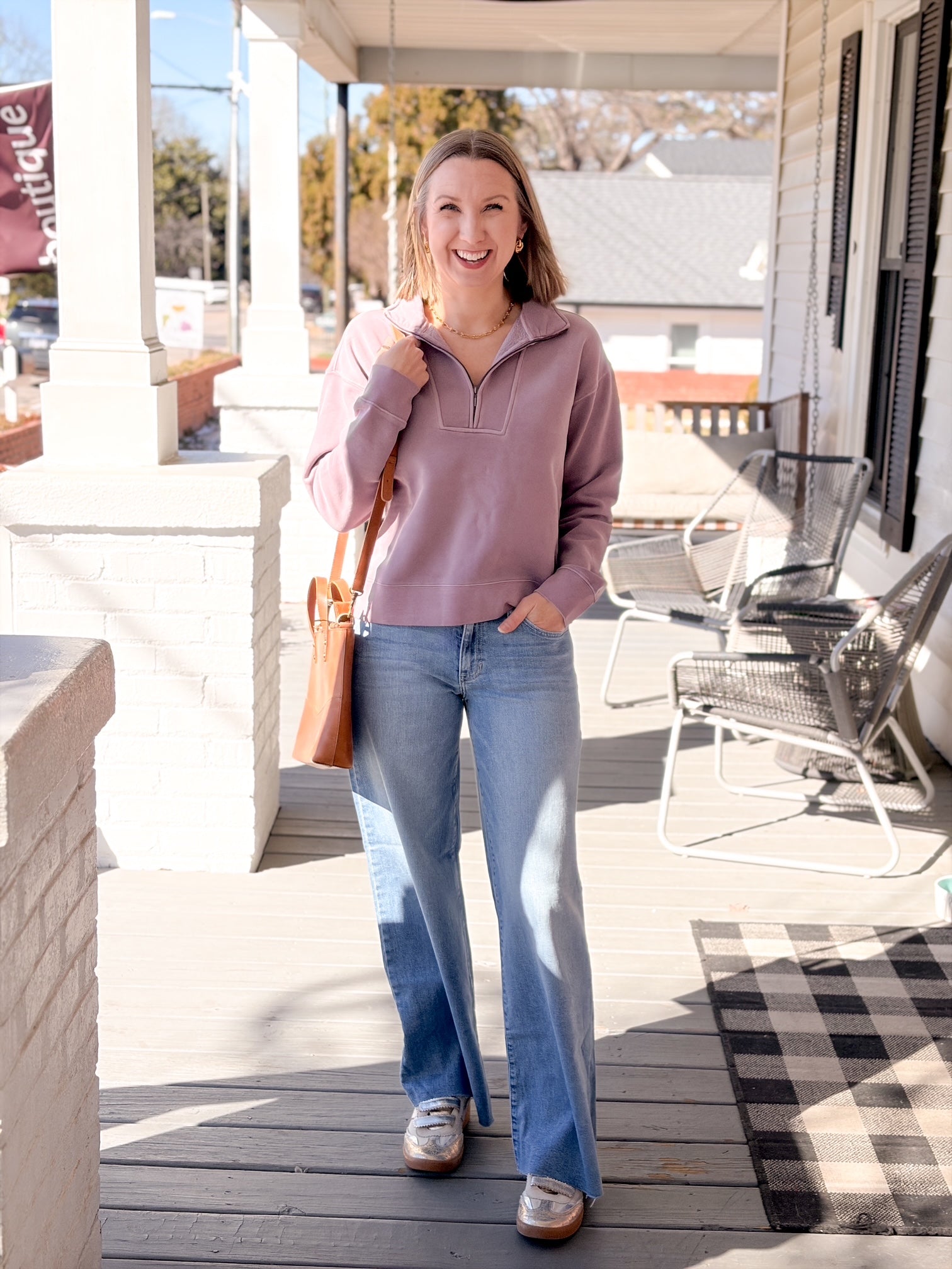 Purple Half Zip Pullover