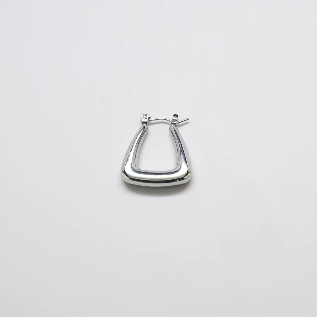 Rose & Lee Co Silver Triangle Hoop Earrings Earrings