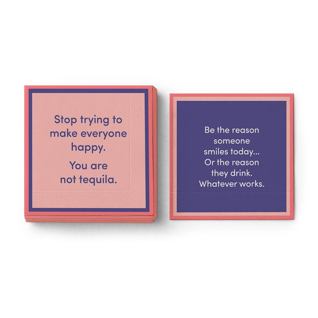Rose & Lee Co Cocktail Napkin, Smiles Today Drinkware