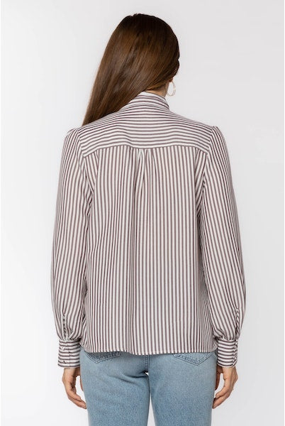 Striped Bow Tie Top Apex Ethical Boutique
