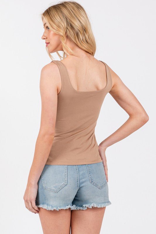 Rose & Lee Co Layer Tank, New Taupe Tanks