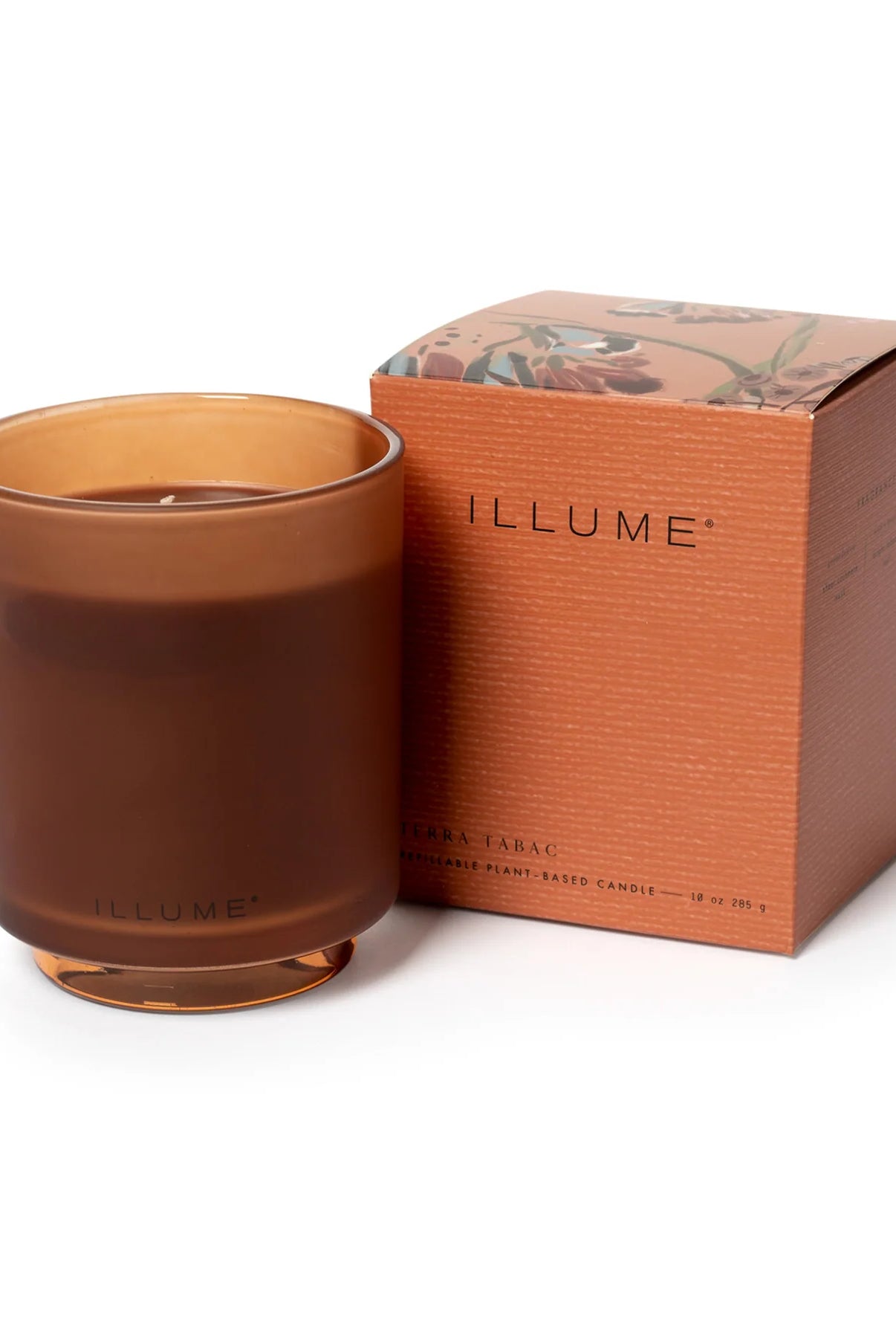 Rose & Lee Co Boxed Glass Candle, Terra Tabac Candles