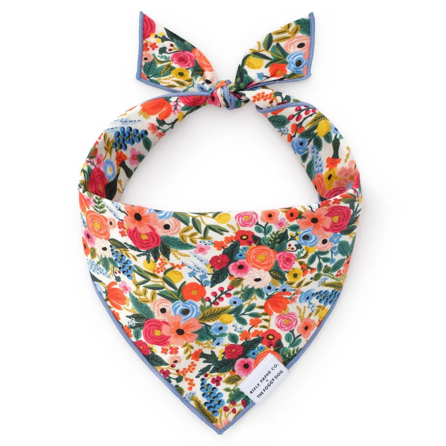 Rose & Lee Co The Foggy Dog Bandana, Garden Party Pets