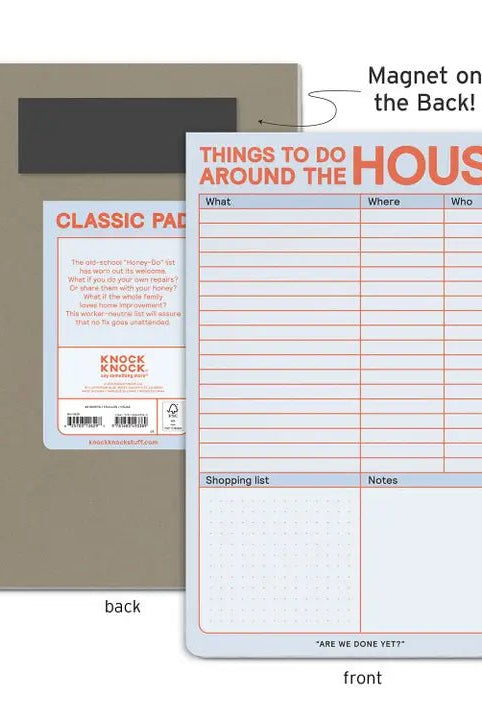 Rose & Lee Co To Do Around the House Notepad Stationery