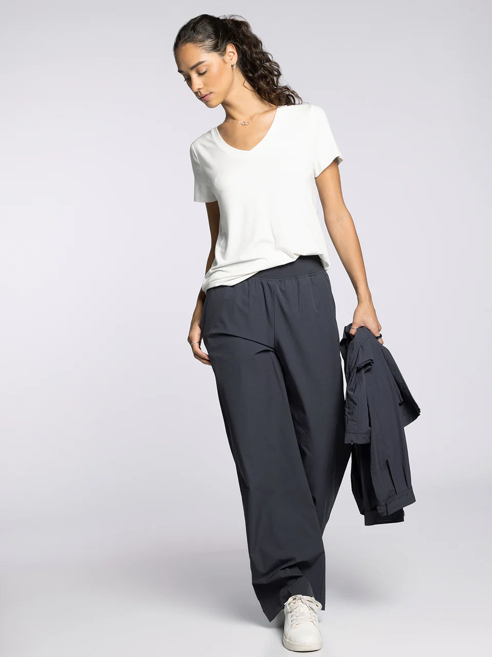 Charcoal Blue Athletic Track Pants