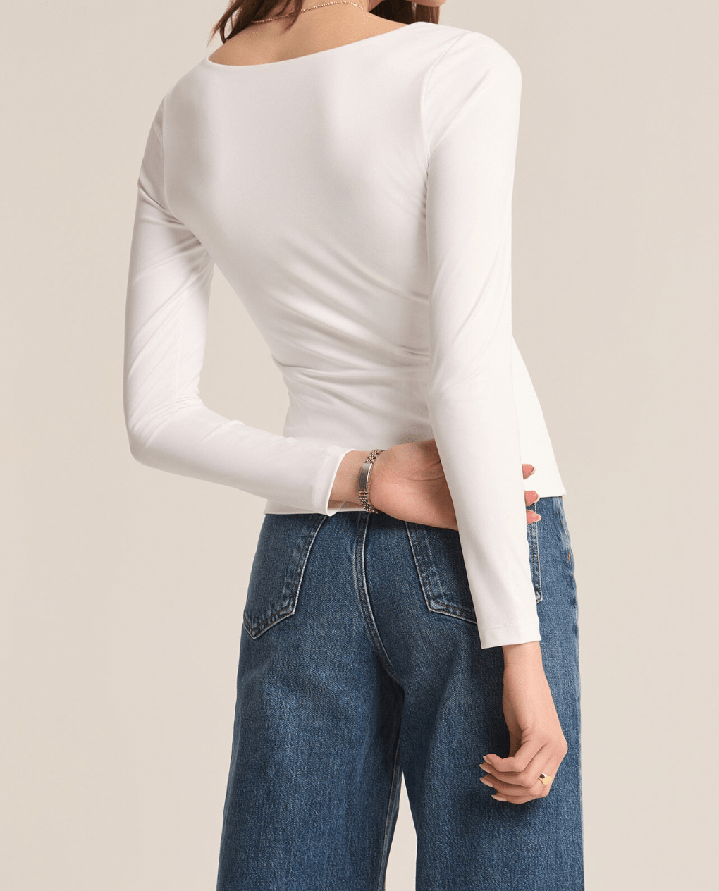 Rose & Lee Co Avala Top, White by Z Supply Long Sleeve