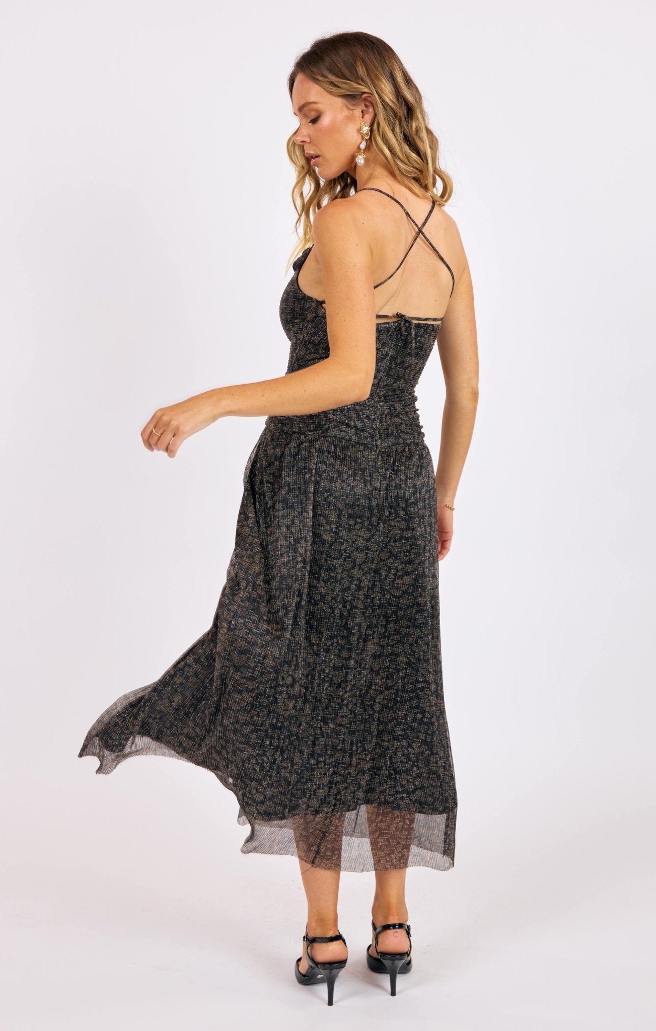Rose & Lee Co Whitney Dress, Black/Gold Event Dress