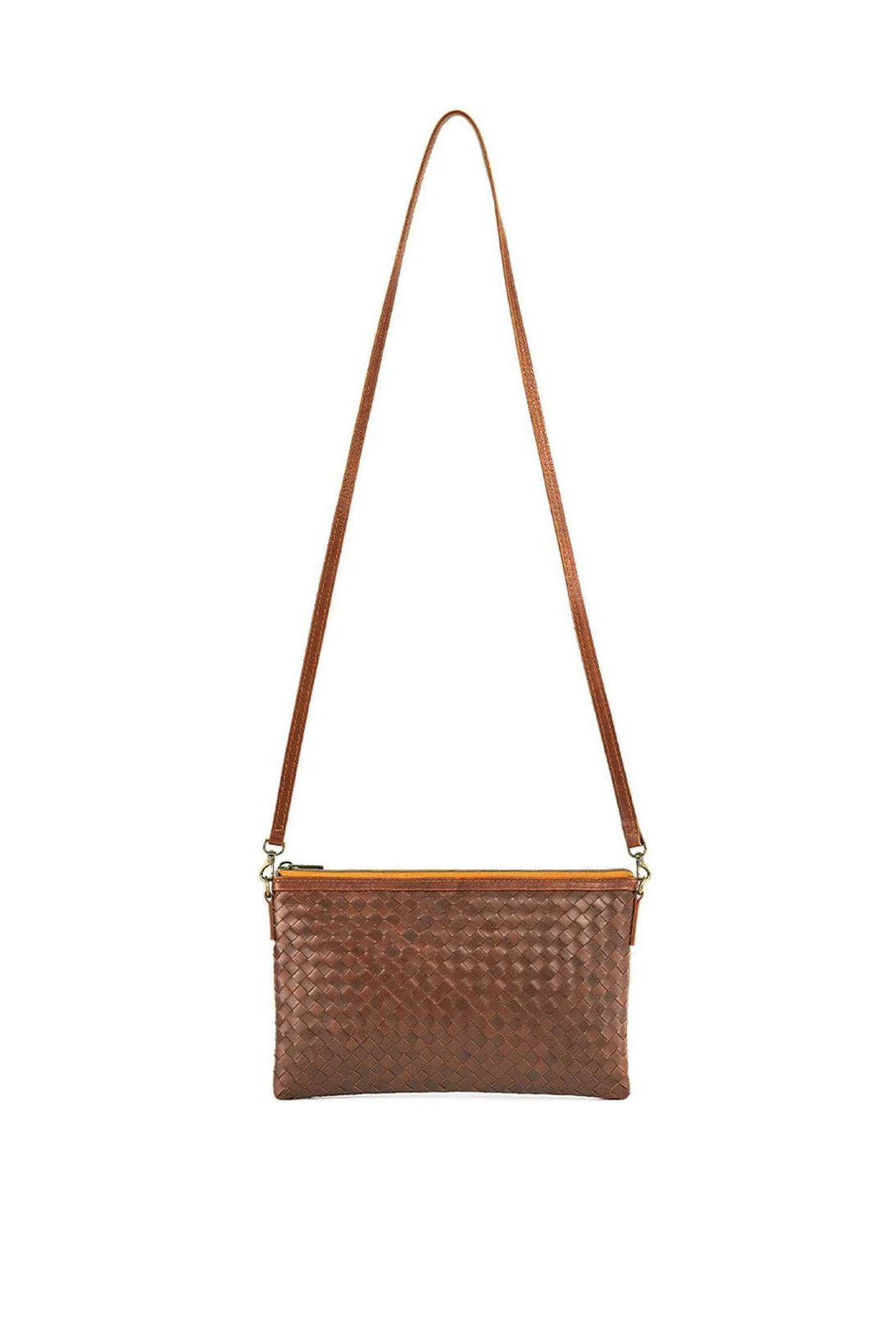 Rose & Lee Co Woven Crossbody Bag, Brown Bags