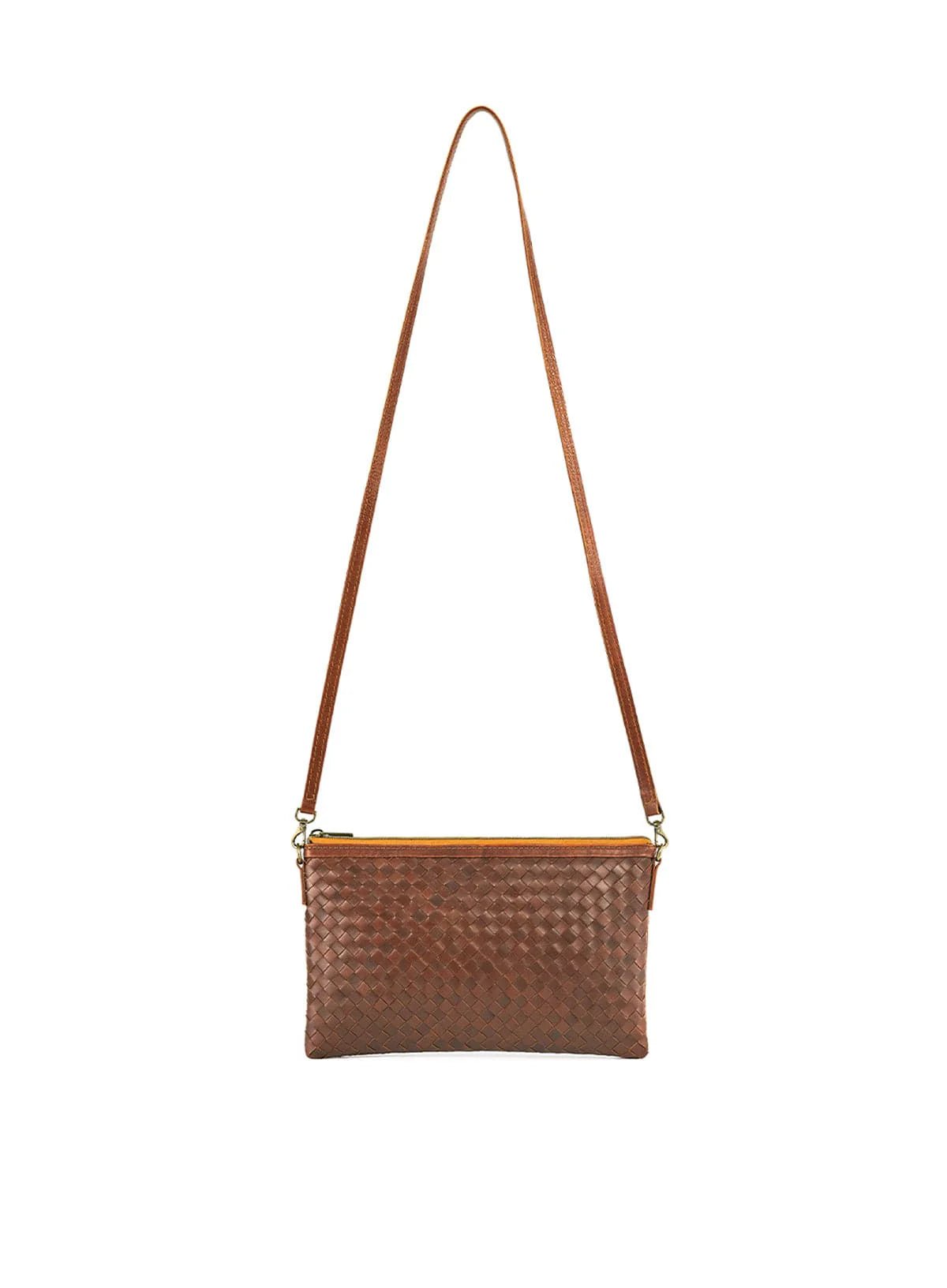 Rose & Lee Co Woven Crossbody Bag, Brown Bags