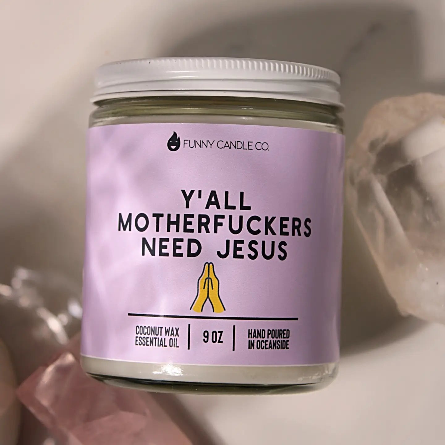Y'all Motherf*ckers Need Jesus 9 oz Candle