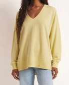 Yellow V-Neck Sweatshirt Apex Ethical Boutique