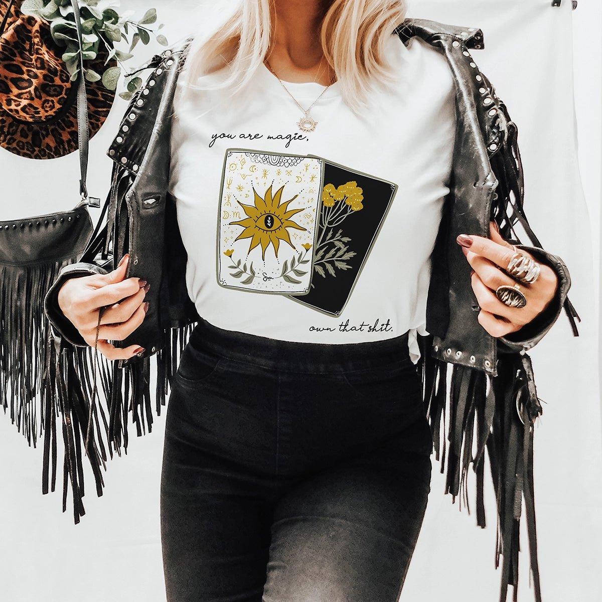 Rose & Lee Co You Are Magic, Own That Sh*t Tee, White short sleeve