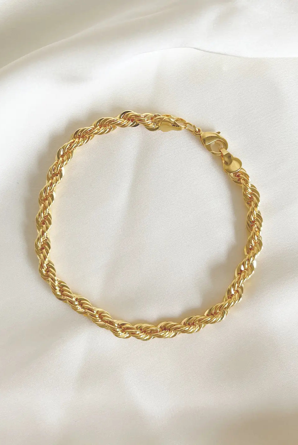 Rose & Lee Co Abby Twist Chain Bracelet, Gold Bracelets