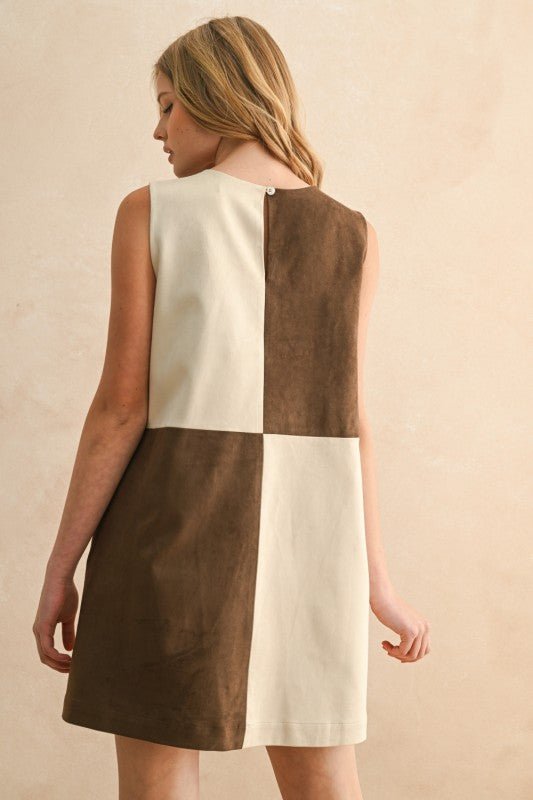 Rose & Lee Co Abigail Dress, Brown/Ecru Casual Dresses