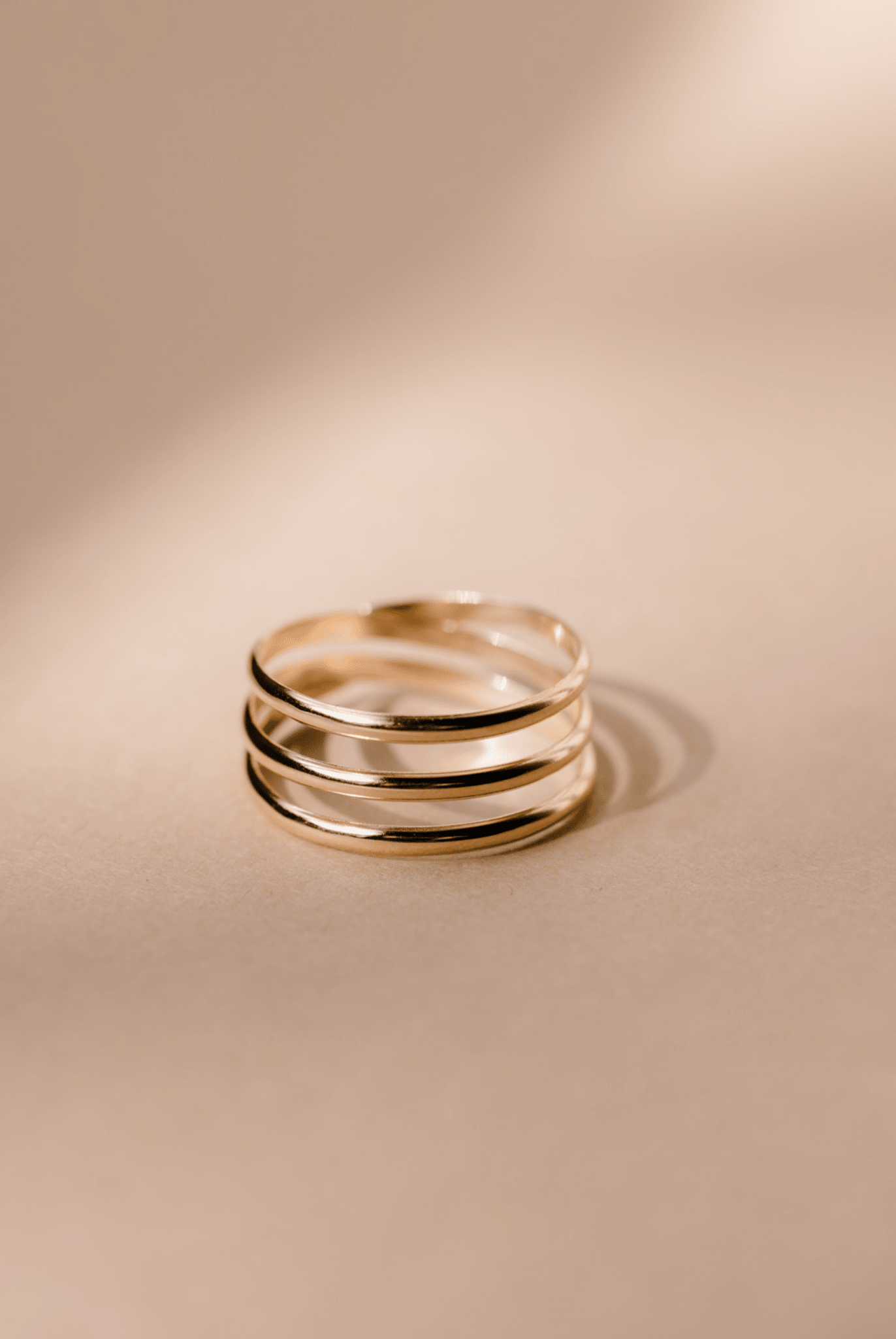 Rose & Lee Co Contour Ring, Gold Rings