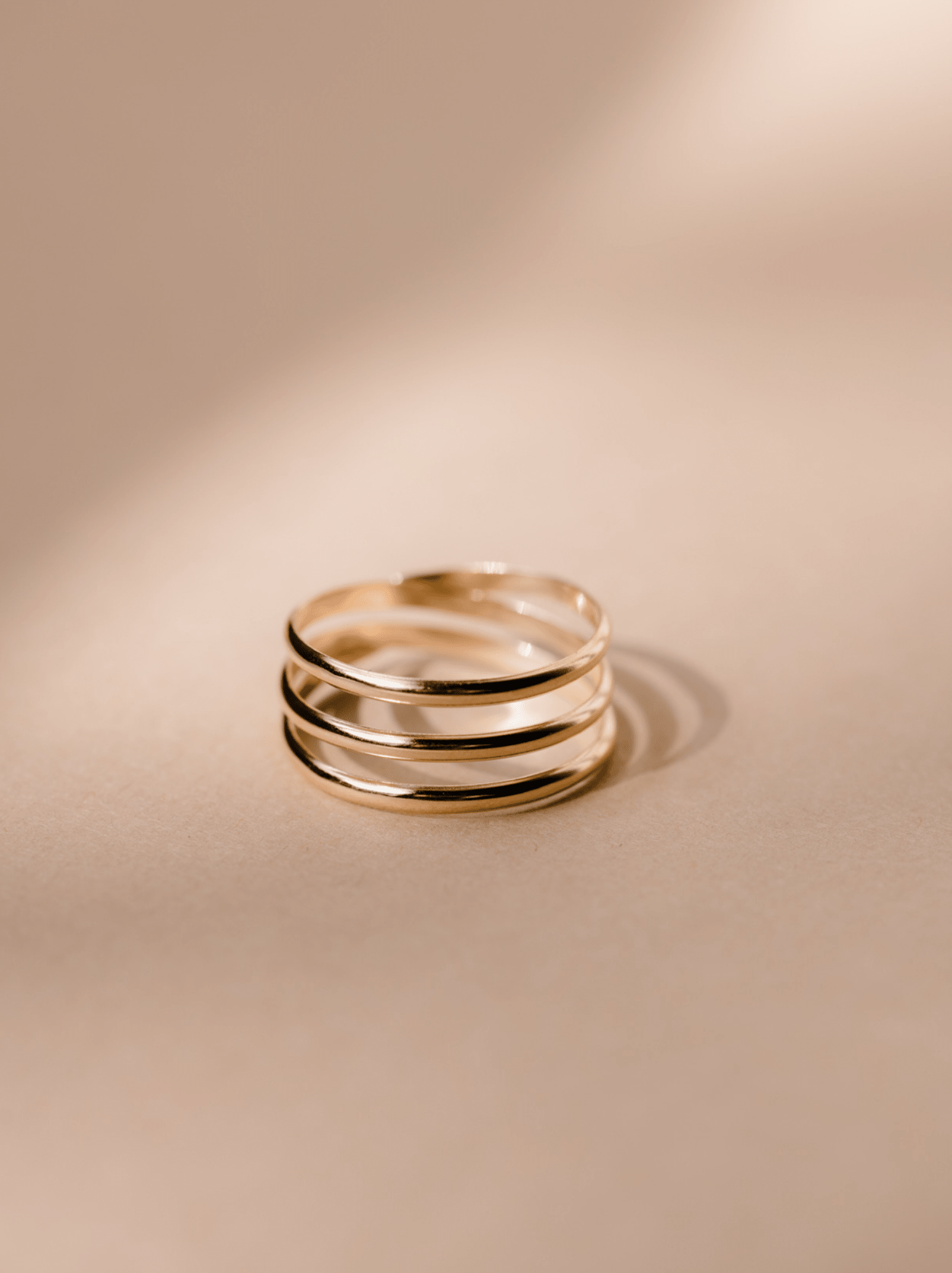 Rose & Lee Co Contour Ring, Gold Rings