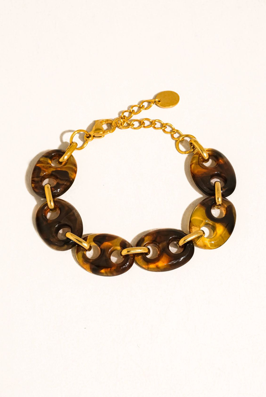 Rose & Lee Co Acacia Chunky Link Bracelet, 18k Gold Bracelets