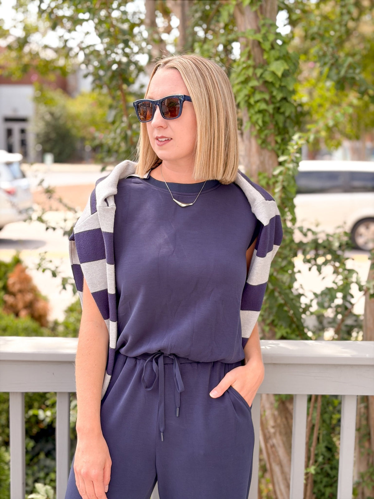Rose & Lee Co Addyson Tank, True Navy Tanks
