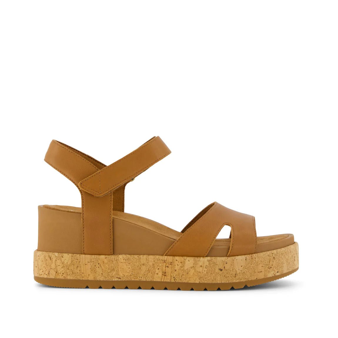 Rose & Lee Co Alana Wedge Sandal, Brown Leather Accessories