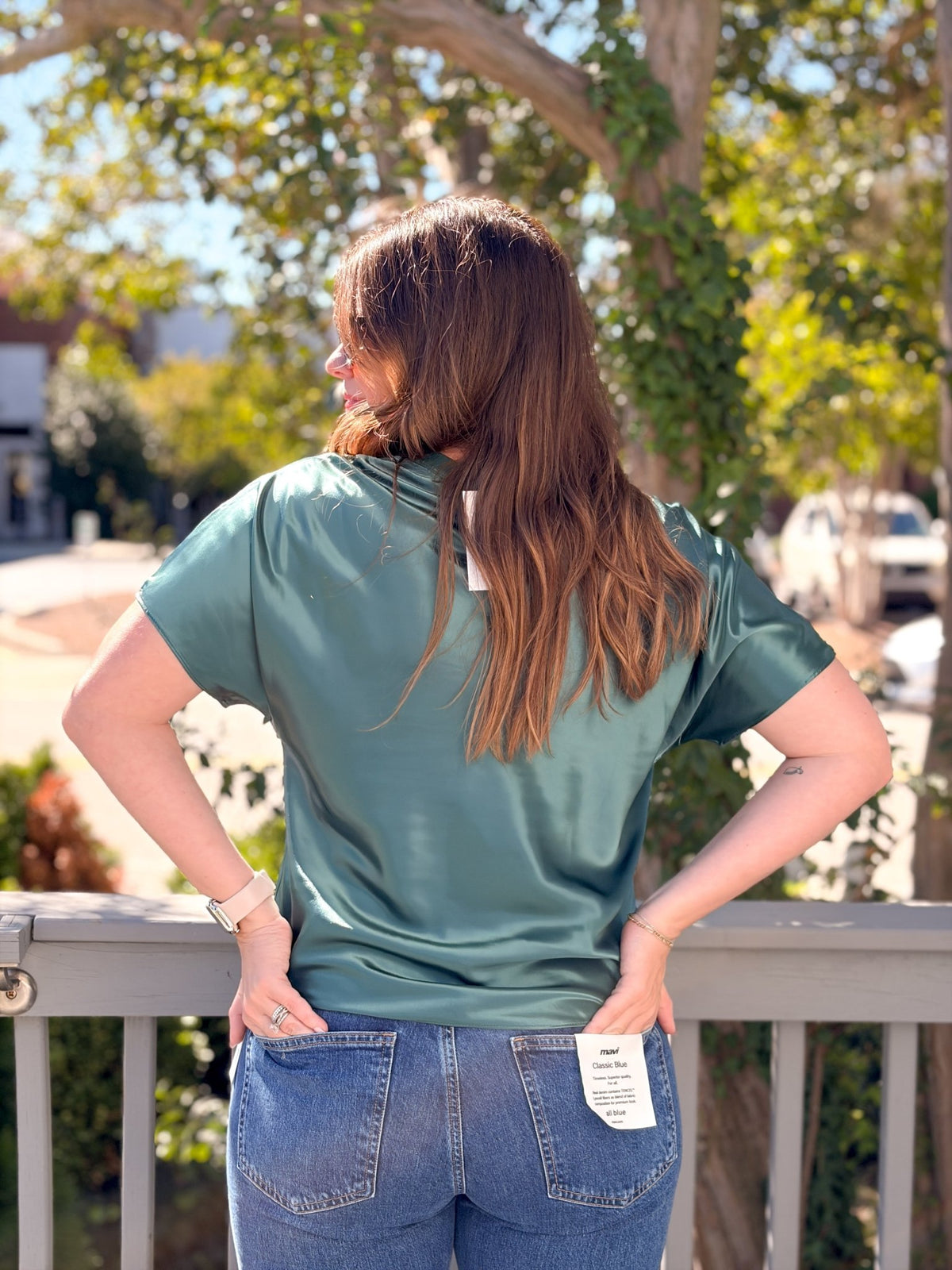 Rose & Lee Co Alexa Top, Teal Work Tops