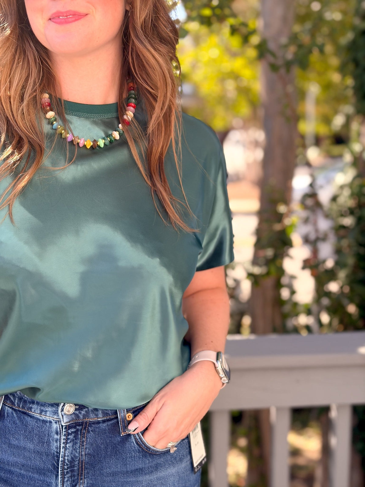 Rose & Lee Co Alexa Top, Teal Work Tops