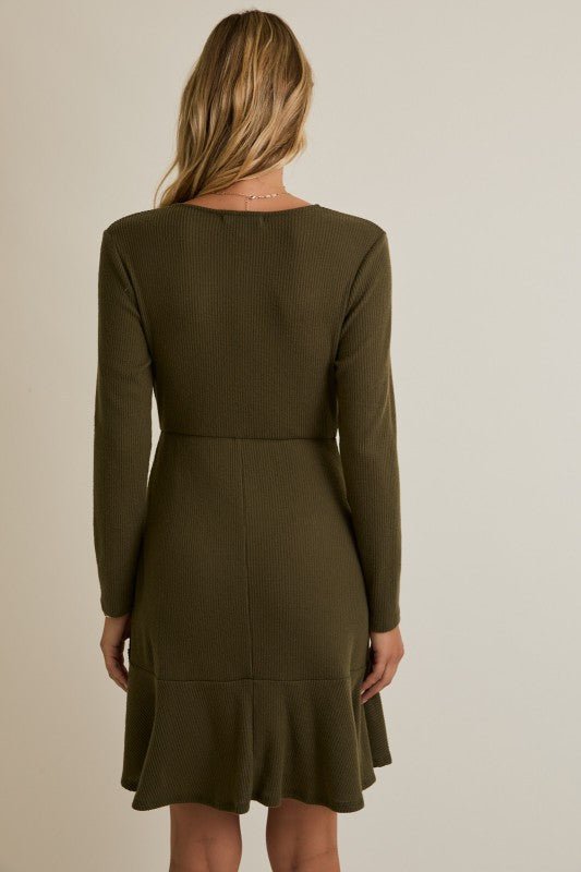 Rose & Lee Co Aliana Dress, Olive Work Dress