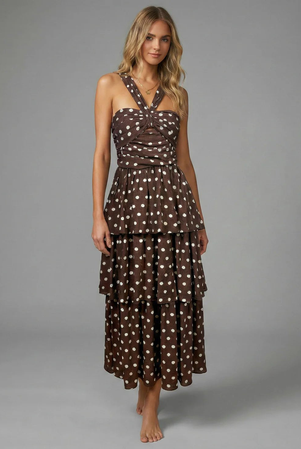 Rose & Lee Co Alice Dress, Chestnut Event Dress